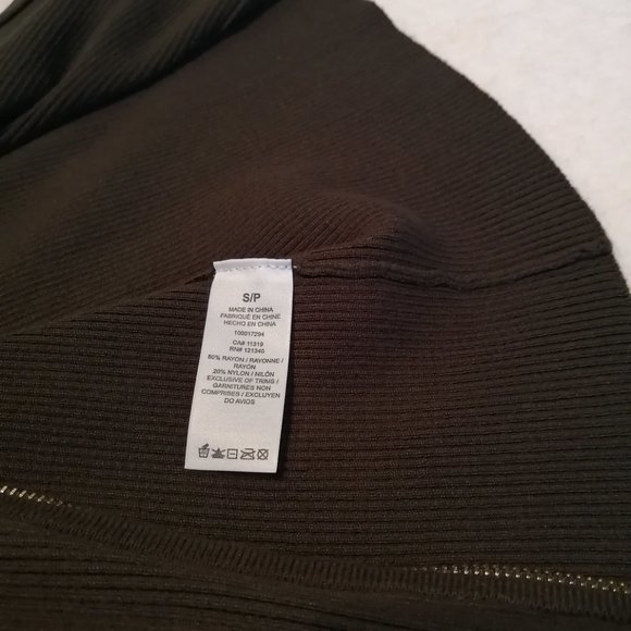 Dynamite olive green zip-up body con midi dress - Picture 8 of 11